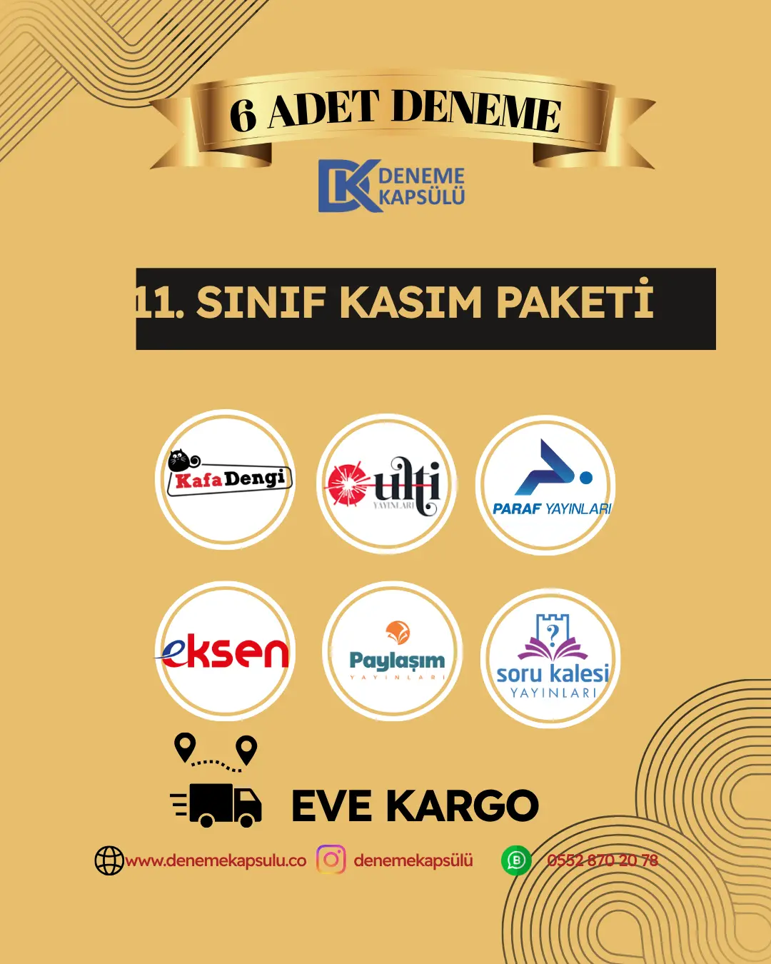 11. Sınıf Kasım Ayı Türkiye Geneli Deneme Paketi 6'li