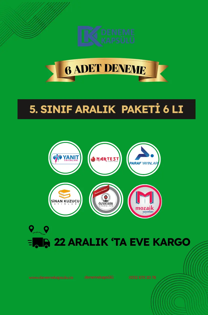 5 Sınıf Aralık Paketi 6 Lı