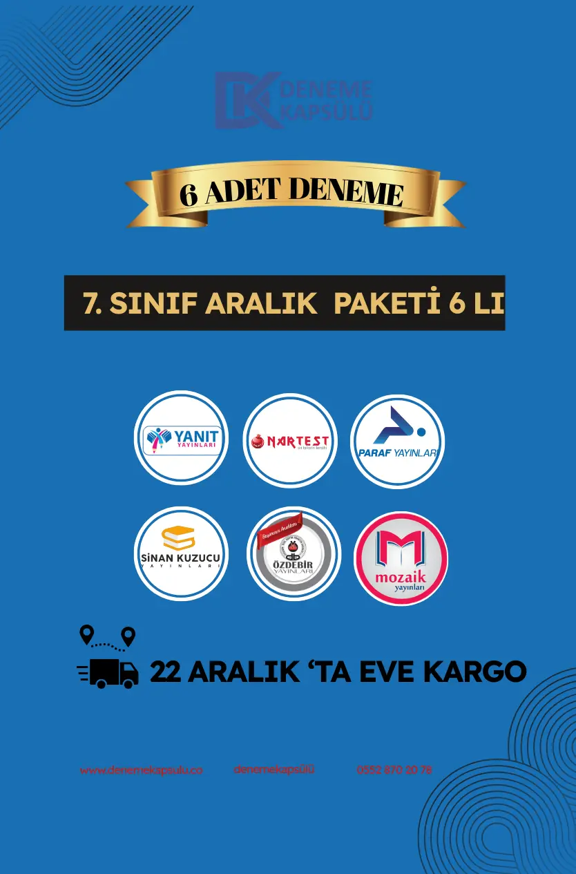 7 Sınıf Aralık Paketi 6 Lı