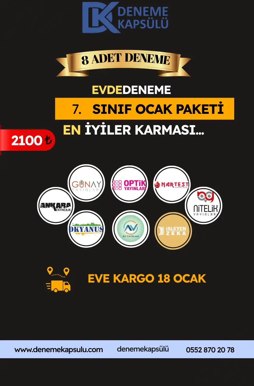 7 Sınıf Türkiye Geneliocak Paketi 8 Li