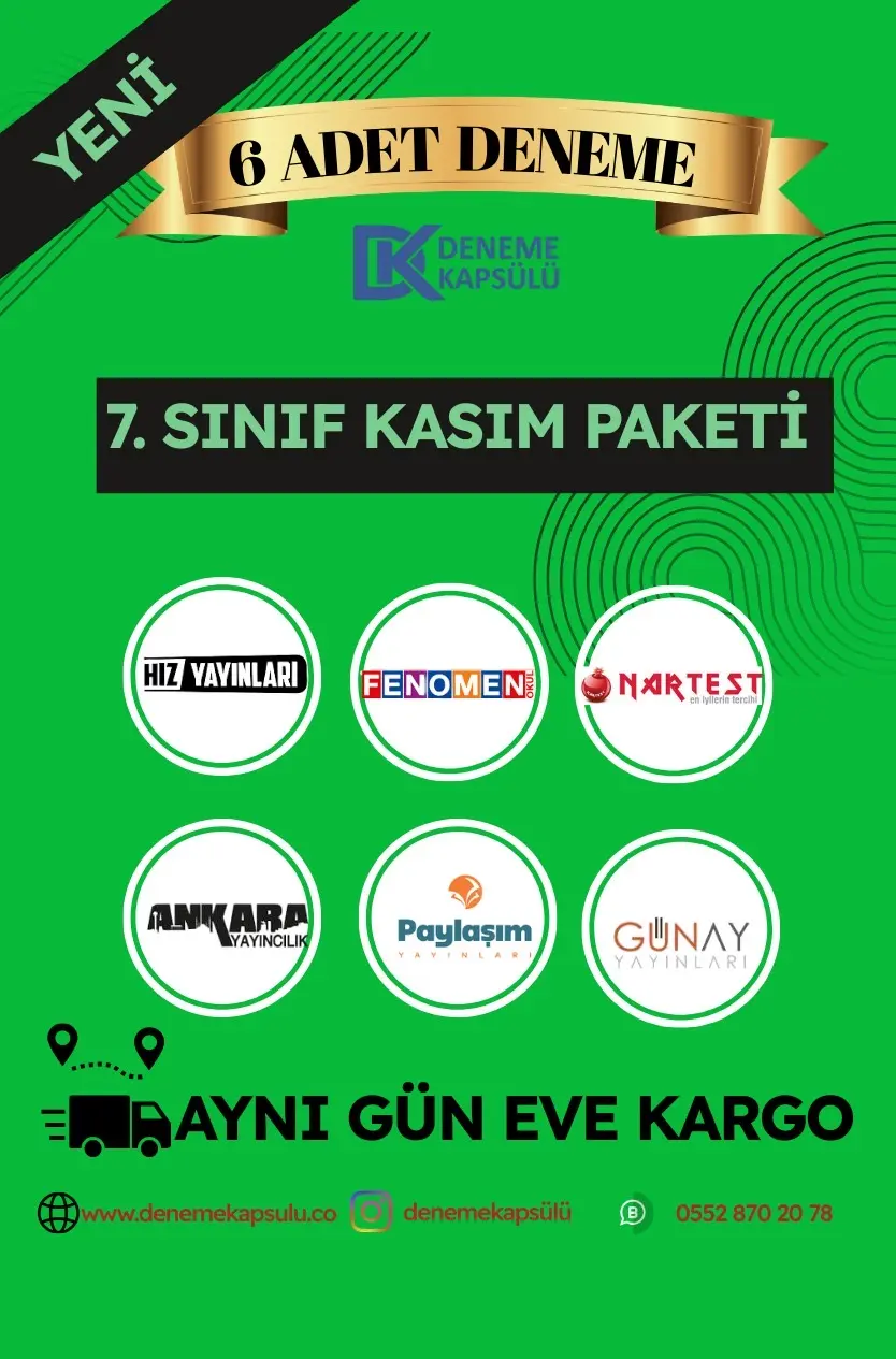 7.sınıf Kasım Yogun Talep Paketi 6lı Alfa Denemelr