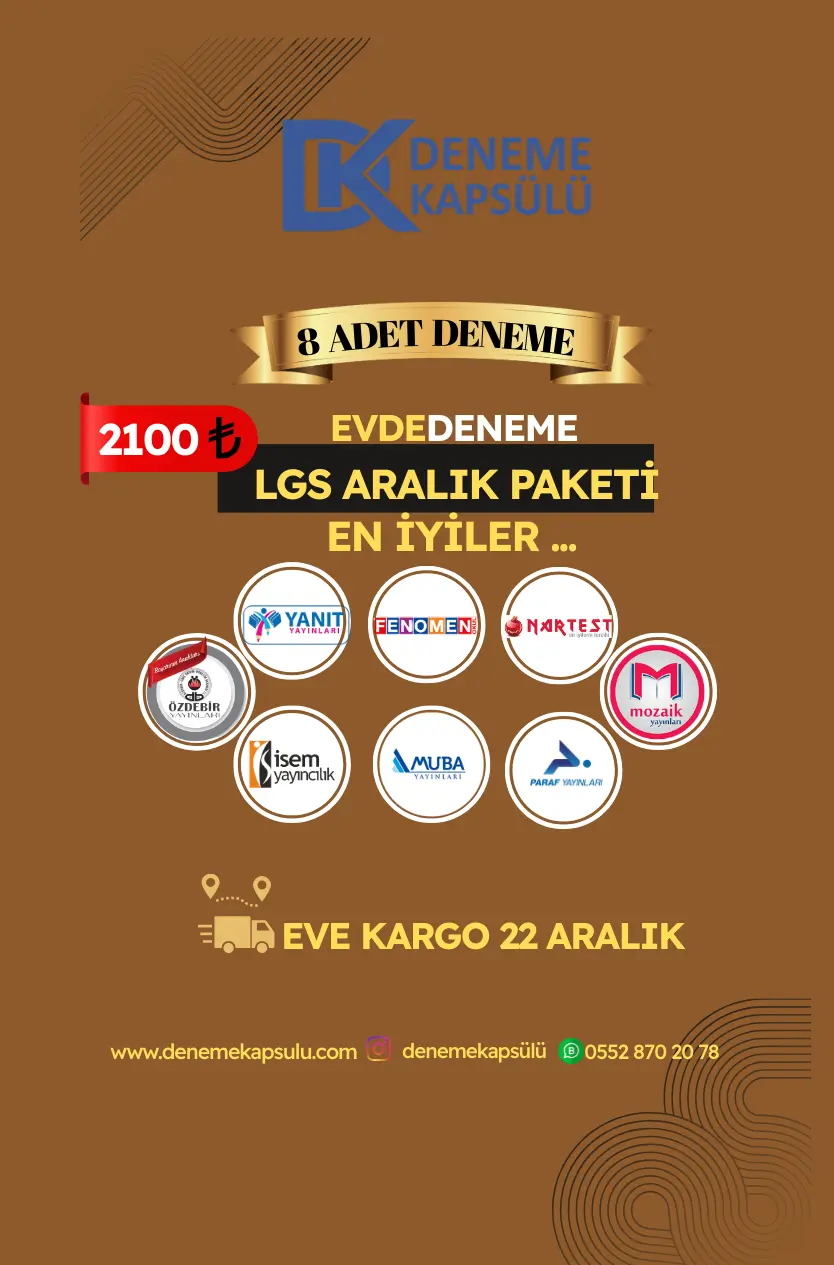 Lgs Türkiye Geneli Deneme Sınavı Aralık Paketi 8 Li