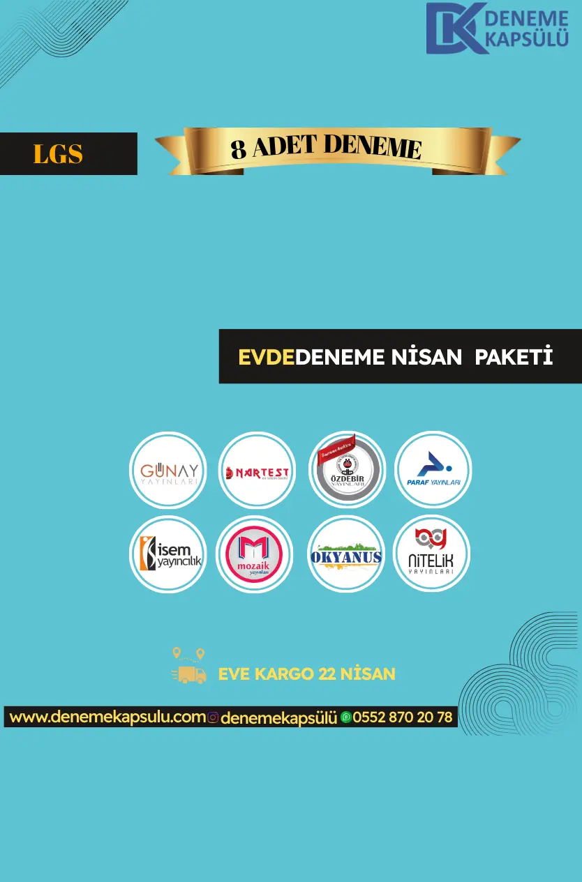 Şubat Ayı Türkiye Geneli Lgs 8 Li Deneme Paketi