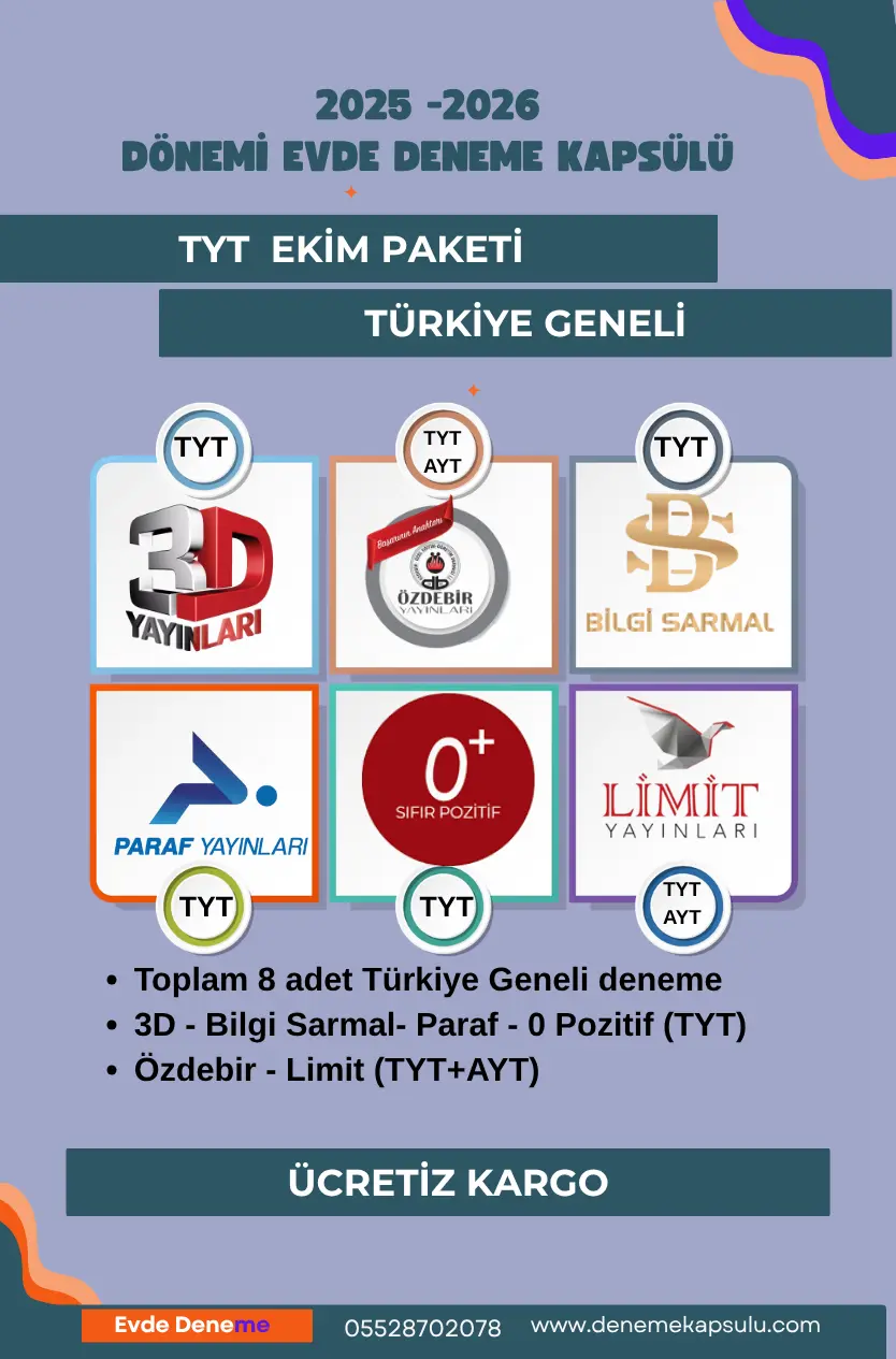 Yks Türkiye Geneli 8 Li Deneme Paketi