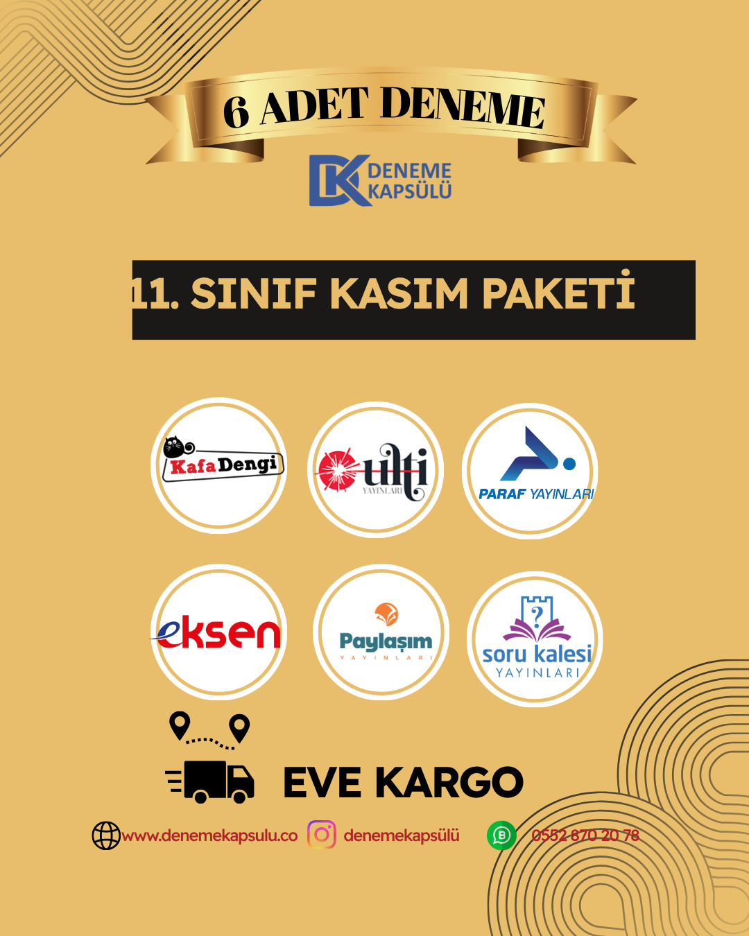 11. Sınıf Kasım Ayı Türkiye Geneli Deneme Paketi 6'li