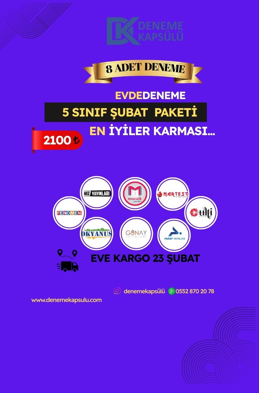 5 Sınıf Şubat Paketi 8 Adet