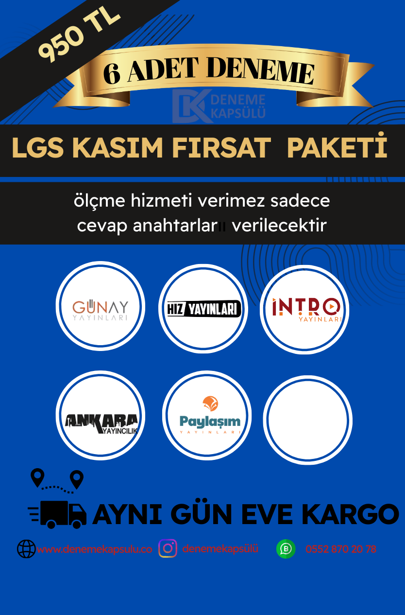 Lgs Türkiye Geneli Alfa 6 Lı Deneme Paketi
