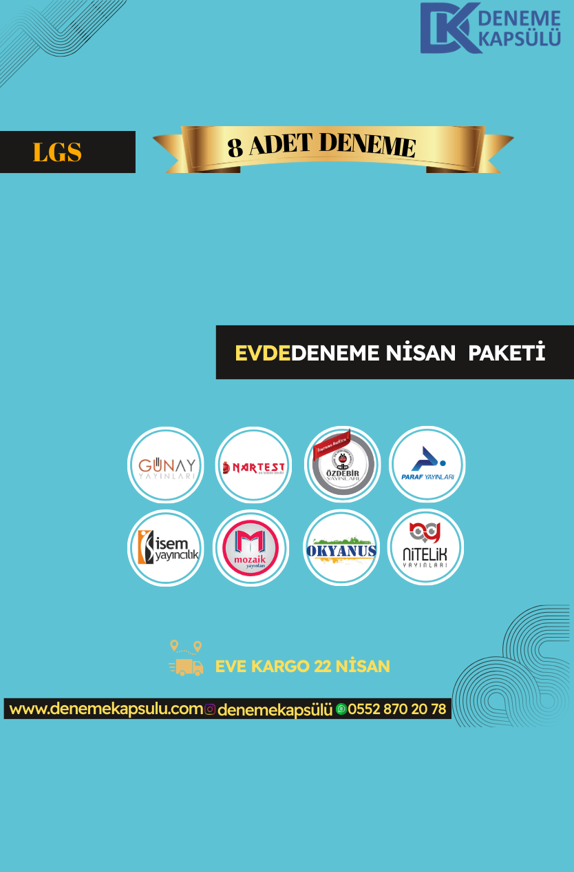 Şubat Ayı Türkiye Geneli Lgs 8 Li Deneme Paketi