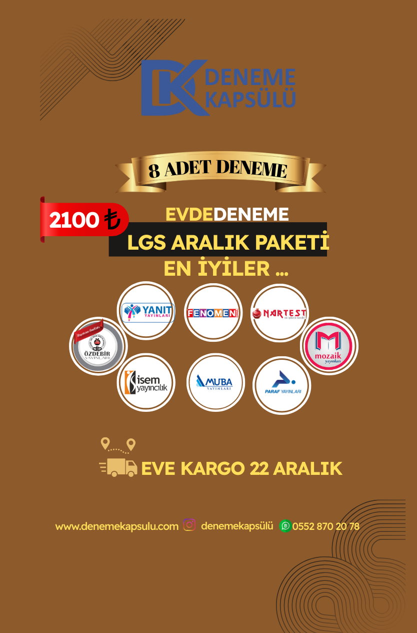 Lgs Türkiye Geneli Deneme Sınavı Aralık Paketi 8 Li