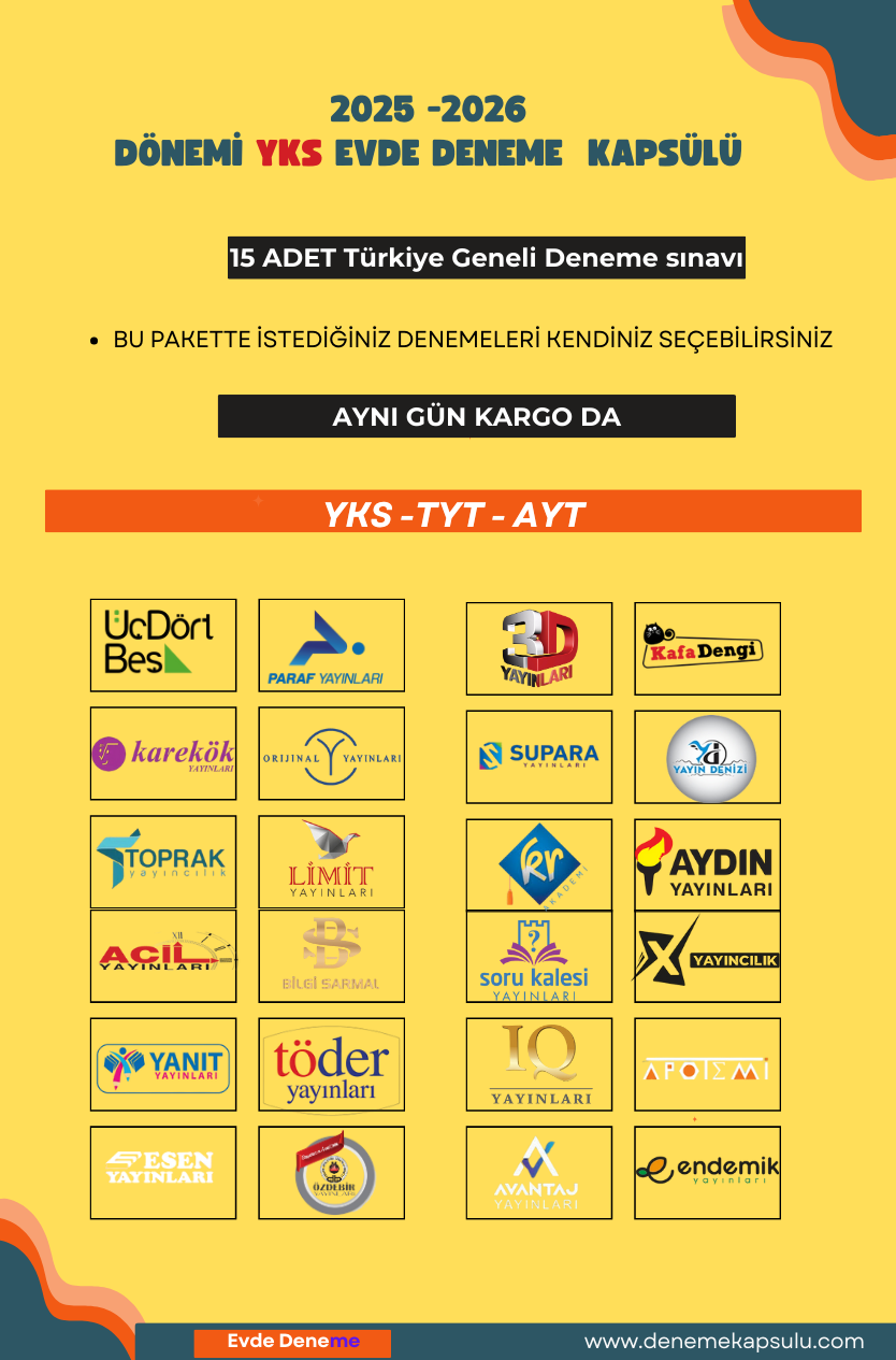 Yks Kendin Seç Paketi 15 Adet Türkiye Geneli