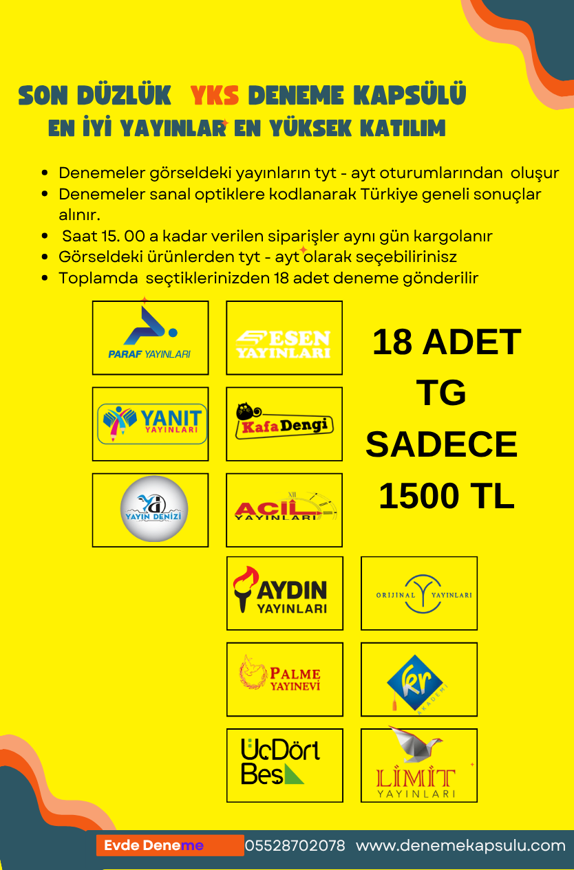 Yks 18 Li Türkiye Geneli Deneme Papsülü